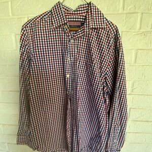 Vineyard Vines Slim Fit Tucker Red and Blue Checkered Shirt